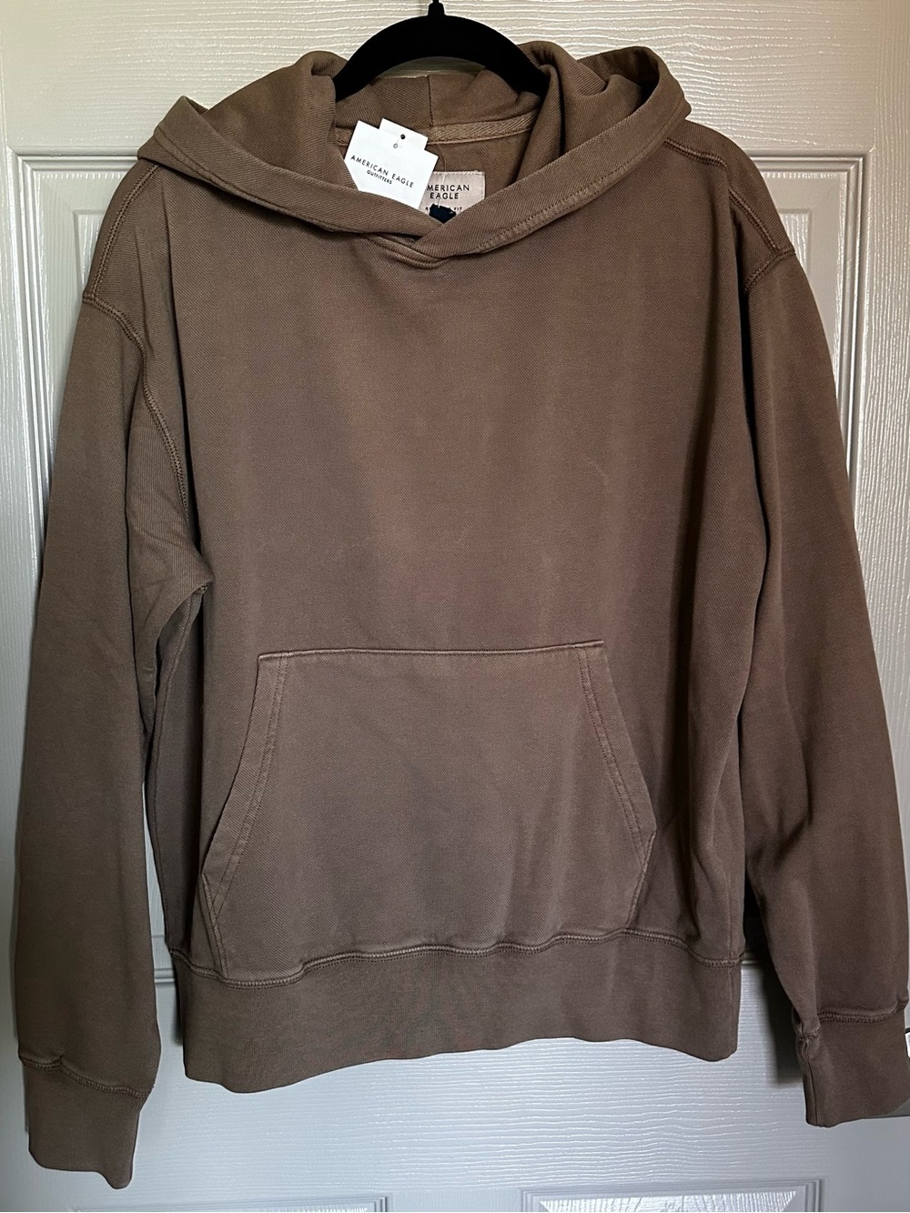 American Eagle Outfitters Men's Taupe Brown Pullover Hoodie